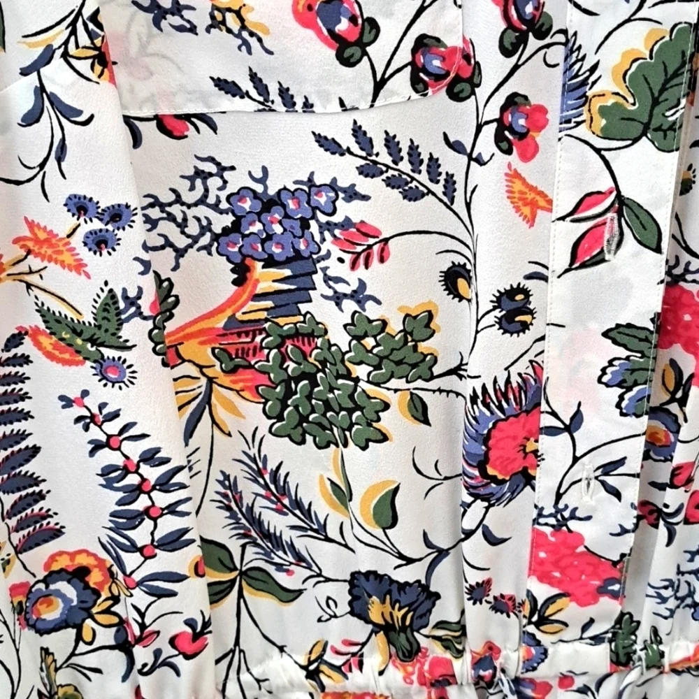 Tory Burch NWTs Gabriella Floral Romper 100% Silk